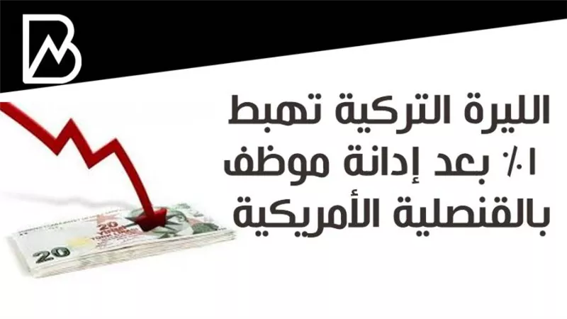 الليرة التركية تهبط 1% بعد إدانة موظف بالقنصلية الأمريكية