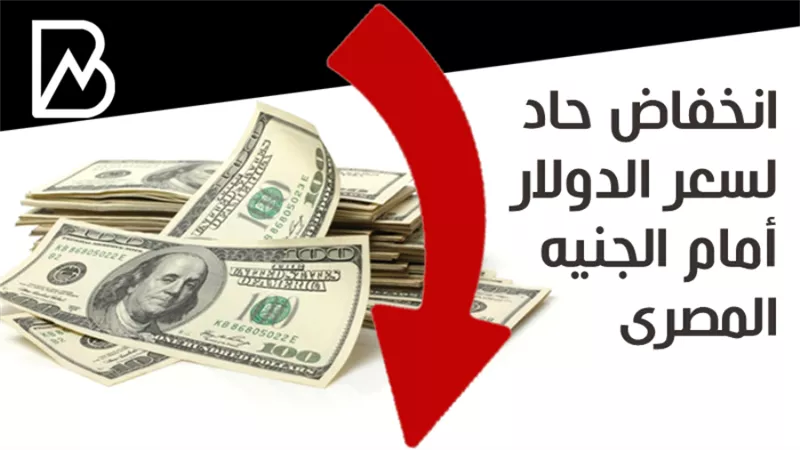 انخفاض حاد للدولار امام الجنيه المصرى 