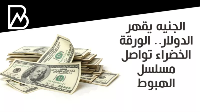 الجنيه يقهر الدولار.. الورقة الخضراء تواصل مسلسل الهبوط