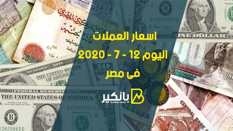 اسعار العملات اليوم الاحد 12 - 7 - 2020 فى مصر 