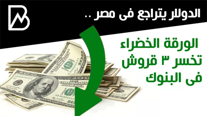 الدولار يتراجع فى مصر .. الورقة الخضراء تخسر 3 قروش فى البنوك 