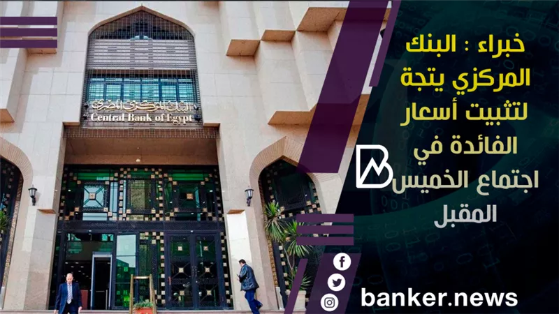 خبراء : البنك المركزي يتجة لتثبيت أسعار الفائدة في اجتماع الخميس المقبل