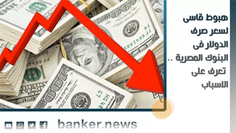 هبوط قاسى لسعر صرف الدولار فى البنوك المصرية .. تعرف على الاسباب