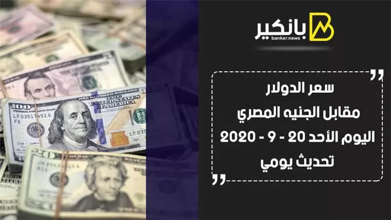 سعر الدولار مقابل الجنيه المصرى اليوم الاحد 20 – 9 – 2020 تحديث يومى 