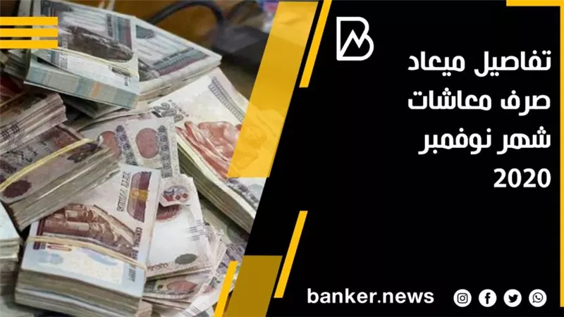 تفاصيل ميعاد صرف معاشات شهر نوفمبر ٢٠٢٠ ( جداول) 