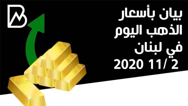 بيان بأسعار الذهب اليوم في لبنان 2 /11 2020