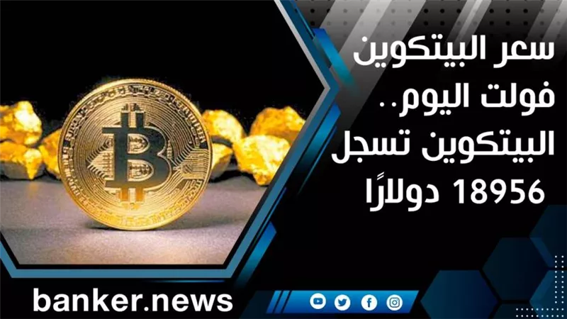سعر البيتكوين فولت اليوم.. البيتكوين تسجل 18956 دولارًا