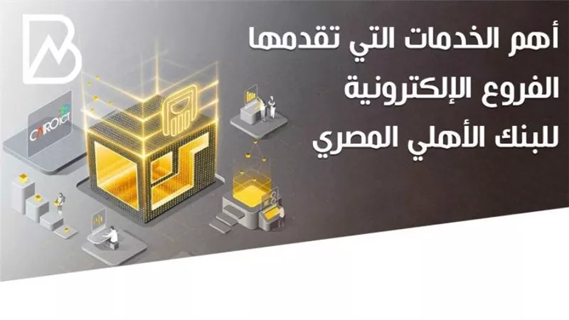 انفوجراف | أهم الخدمات التي تقدمها الفروع الإلكترونية للبنك الأهلي المصري