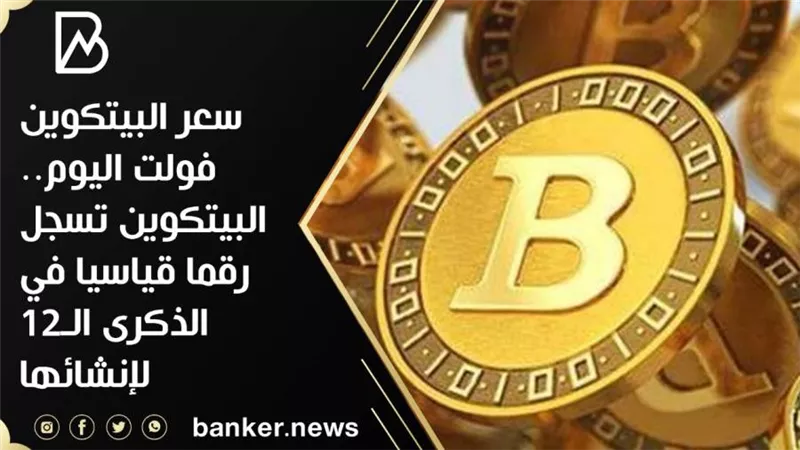 سعر البيتكوين فولت اليوم.. البيتكوين تسجل رقما قياسيا في الذكرى الـ12 لإنشائها