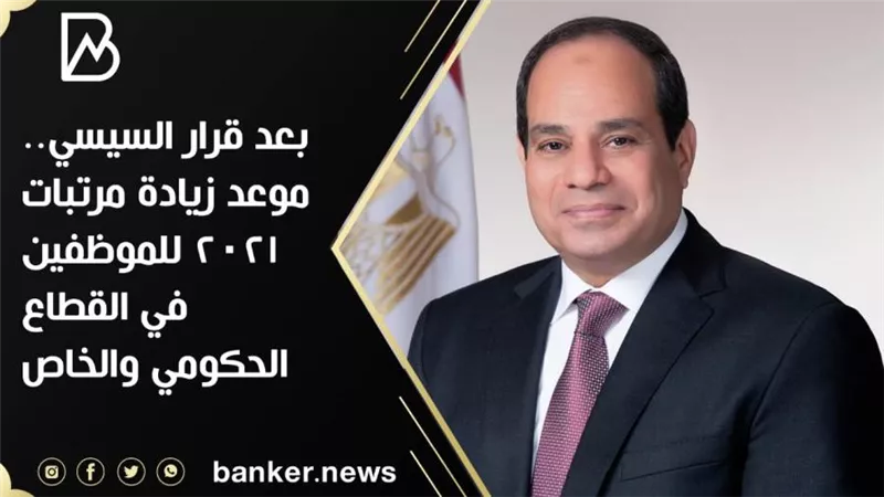 بعد قرار السيسي.. موعد زيادة مرتبات 2021 للموظفين في القطاع الحكومي والخاص
