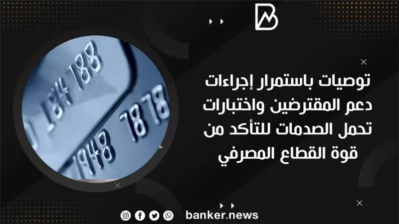 توصيات باستمرار إجراءات دعم المقترضين واختبارات تحمل الصدمات للتأكد من قوة القطاع المصرفي