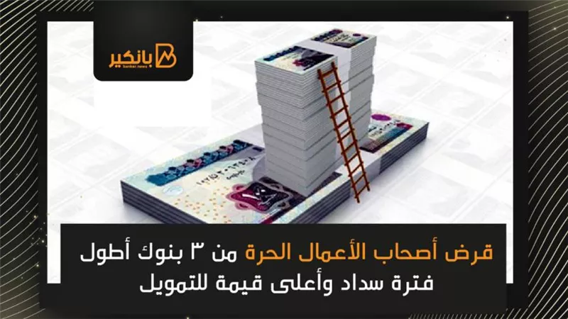 قرض أصحاب الأعمال الحرة من 3 بنوك أطول فترة سداد وأعلى قيمة للتمويل