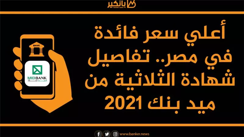 انفوجرافيك | أعلي سعر فائدة في مصر.. تفاصيل شهادة الثلاثية من ميد بنك 2021