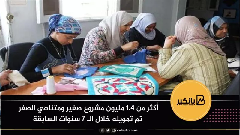 أكثر من 1.4 مليون مشروع صغير ومتناهي الصغر تم تمويله خلال الـ 7 سنوات السابقة