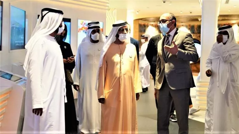 نائب رئيس الإمارات يزور الجناح المصري المشارك بإكسبو 2020 دبي
