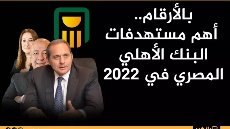بالأرقام.. أهم مستهدفات البنك الأهلي المصري في 2022| انفوجرافيك