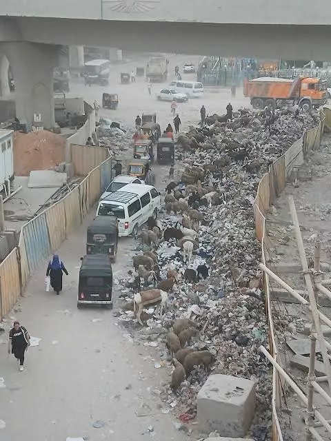 <strong>قمامة نفق الدائري في الهرم</strong>