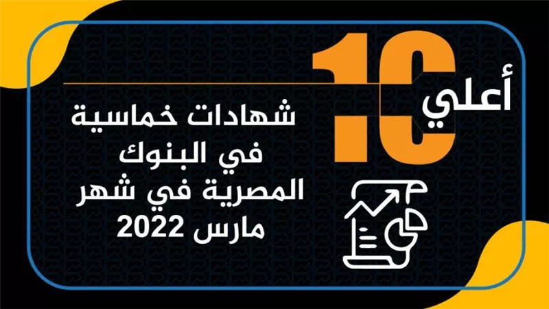 أعلى 10 شهادات خماسية في البنوك المصرية بشهر مارس 2022