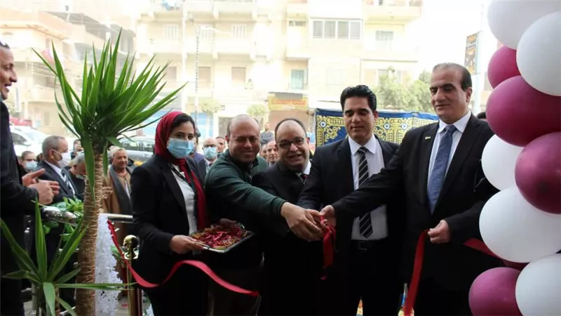 احتفال أهالي تلا بالمنوفية بافتتاح الفرع الجديد لبنك مصر | صور