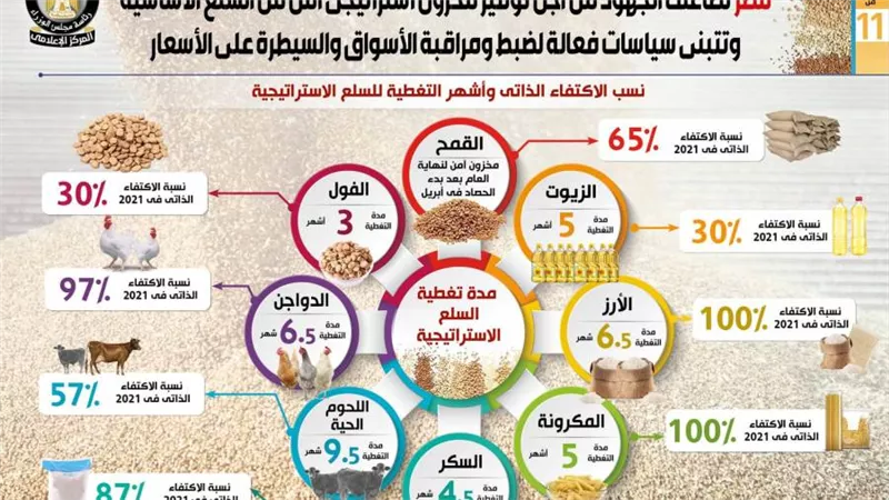 مصر تضاعف الجهود لتوفير مخزون استراتيجي آمن من السلع الأساسية وضبط الأسواق