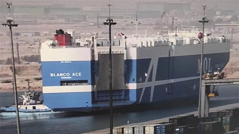 اقتصادية قناة السويس: ميناء السخنة يستقبل السفينة BLANCO ACE بحمولة 1513 سيارة