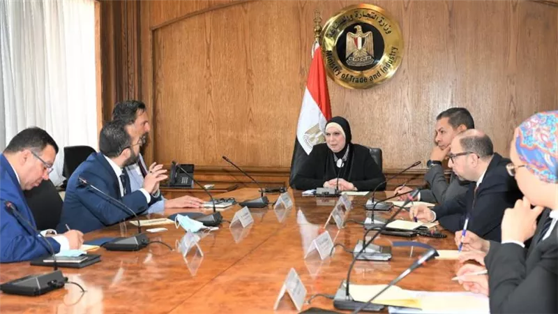 وزيرة التجارة تبحث مع وفد شركة ألمانية لتصنيع كابلات السيارات سبل الاستثمار في مصر