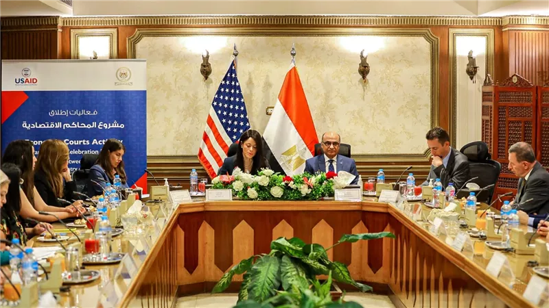 المشاط تشارك في إطلاق مشروع تطوير المحاكم الاقتصادية