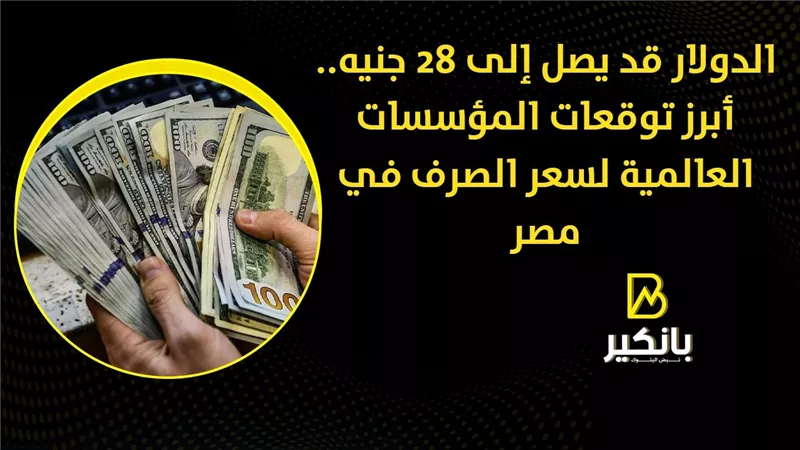 الدولار قد يصل إلى 28 جنيه.. أبرز توقعات المؤسسات العالمية لسعر الصرف في مصر