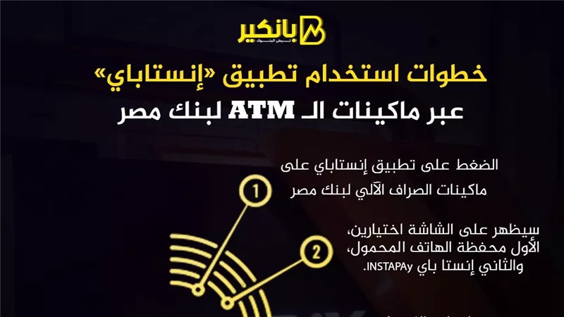 انفوجرافيك|خطوات استخدام تطبيق «إنستاباي» عبر ماكينات الـ ATM لبنك مصر