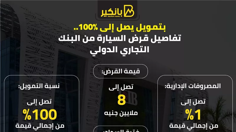 بتمويل يصل إلى 100%.. تفاصيل قرض السيارة من البنك التجاري الدولي