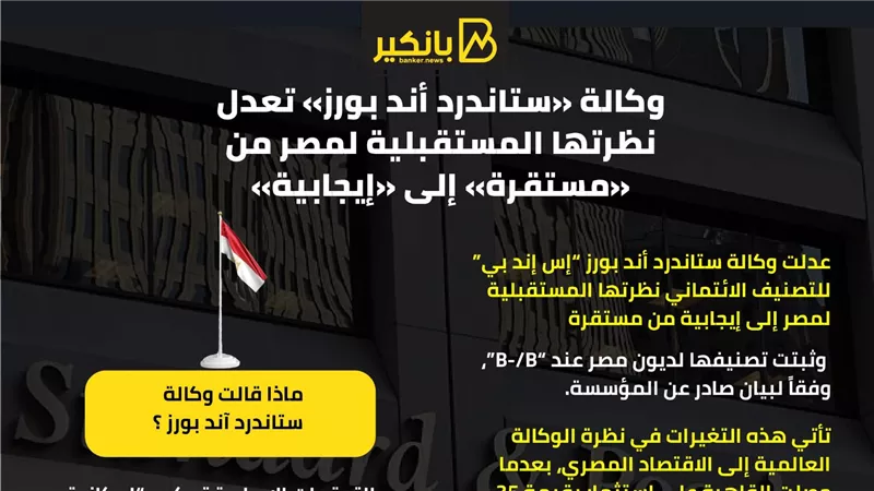 انفوجرافيك| لماذا رفعت وكالة ستاندرد آند بورز للتصنيف الائتماني لمصر ؟