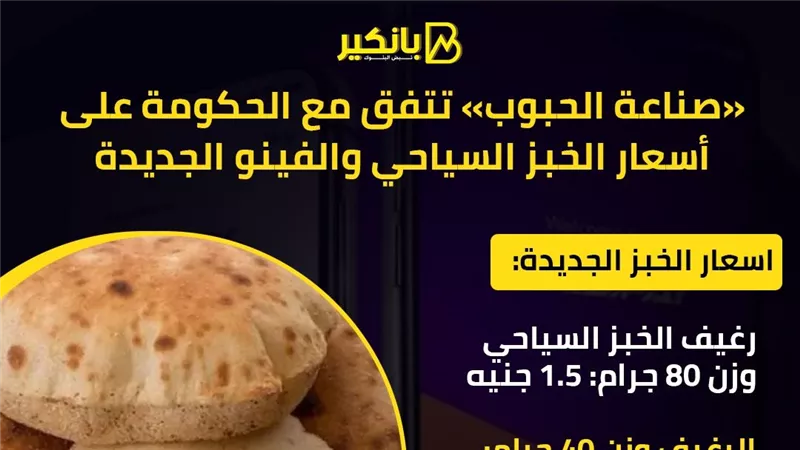 «صناعة الحبوب» تتفق مع الحكومة على أسعار الخبز السياحي والفينو الجديدة