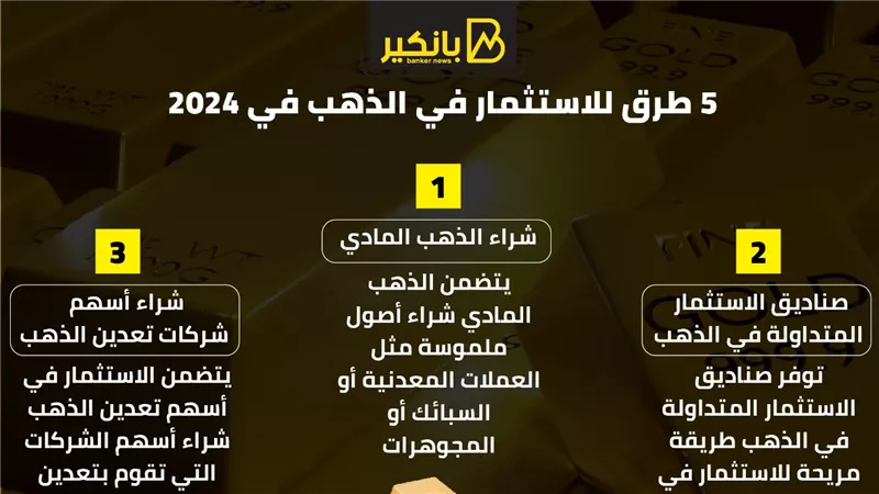 أعرف في دقيقة..5 طرق للاستثمار في الذهب في 2024