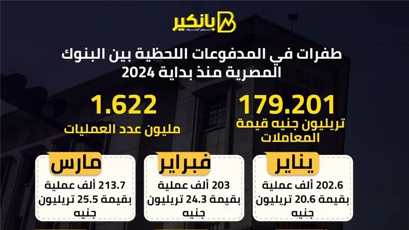 طفرات في المدفوعات اللحظية بين البنوك المصرية منذ بداية 2024