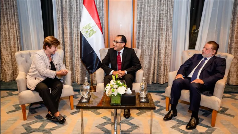 مديرة صندوق النقد الدولي تلتقي مدبولي وحسن عبدالله خلال زيارتها إلى مصر