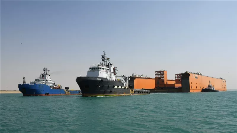 نجاح عبور الحوض العائم 