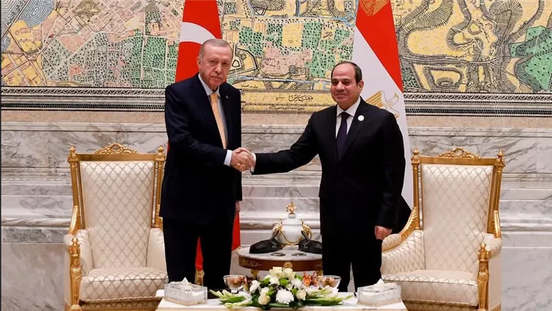 السيسي وأردوغان يضعان خريطة طريق لزيادة التبادل التجاري