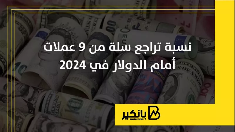 نسبة تراجع سلة من 9 عملات أمام الدولار في 2024