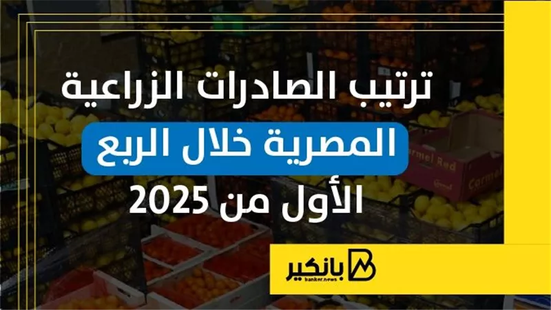 ترتيب الصادرات الزراعية المصرية خلال الربع الأول من 2025 | إنفوجراف