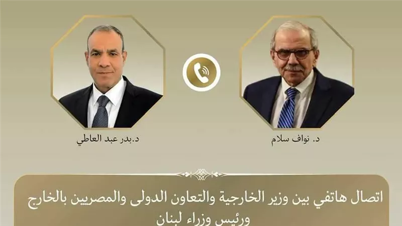 وزير الخارجية يؤكد دعم مصر للبنان ويشدد على تنفيذ قرار مجلس الأمن 1701